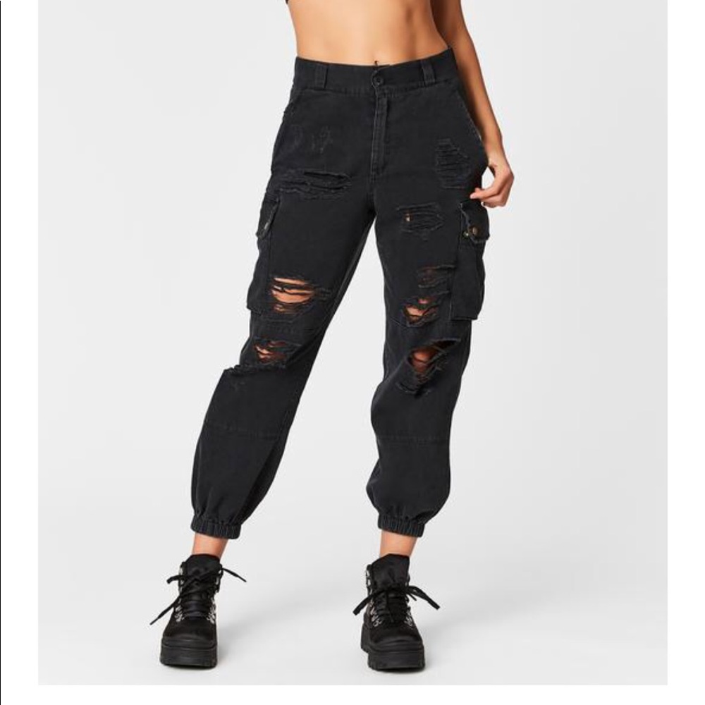 Lf black cargo pants. Size 6